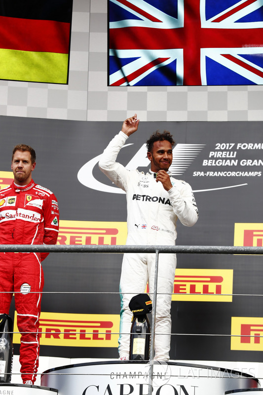 Podium: Race winner Lewis Hamilton, Mercedes AMG F1