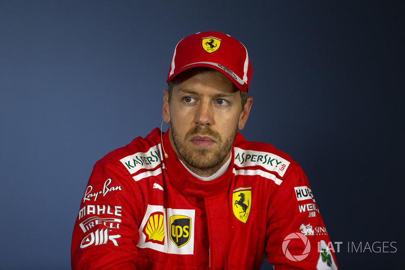 Sebastian Vettel, Ferrari in the Press Conference