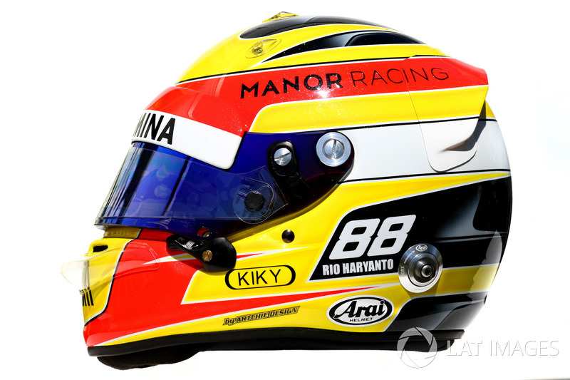 Helmet of Rio Haryanto, Manor Racing