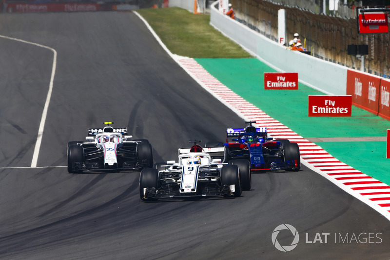 Marcus Ericsson, Sauber C37, Brendon Hartley, Toro Rosso STR13 e Sergey Sirotkin, Williams FW41