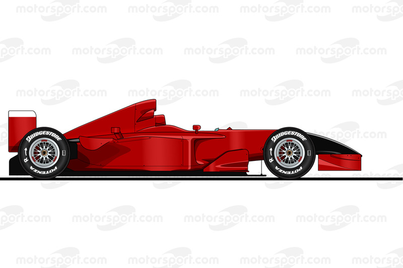 La Ferrari F2001 pilotée par Michael Schumacher à Monza en 2001<br/> Reproduction interdite, exclusivité Motorsport.com. Utilisation commerciale ? <a href=