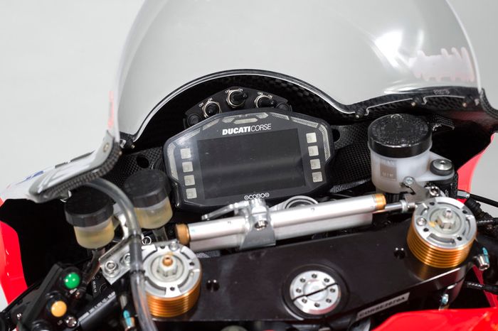 Detalle de la moto de Marco Melandri, Ducati Team