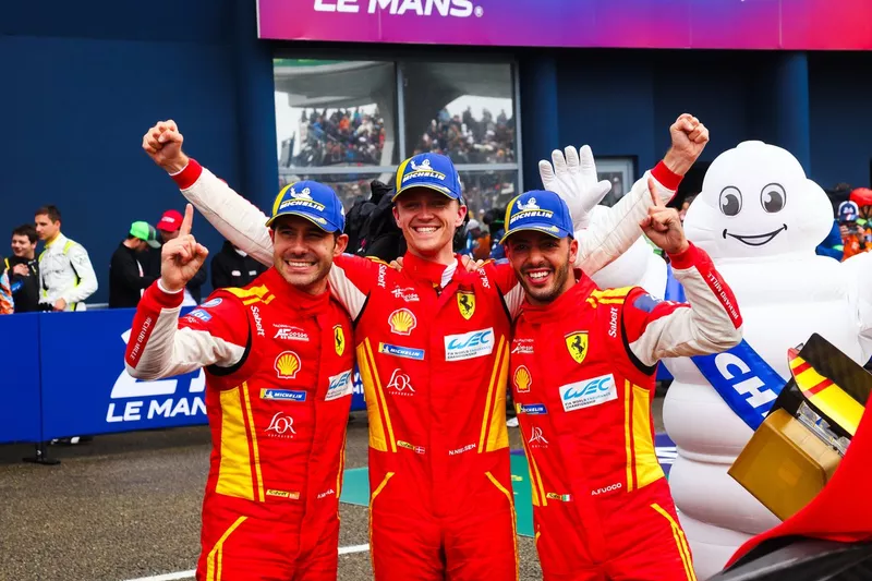 Vainqueur de la course #50 AF Corse Ferrari 499P : Antonio Fuoco, Miguel Molina, Nicklas Nielsen