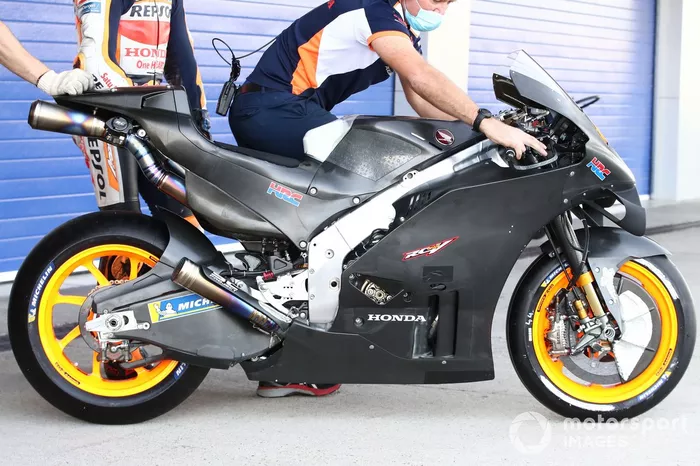 Detalle de la moto Honda MotoGP