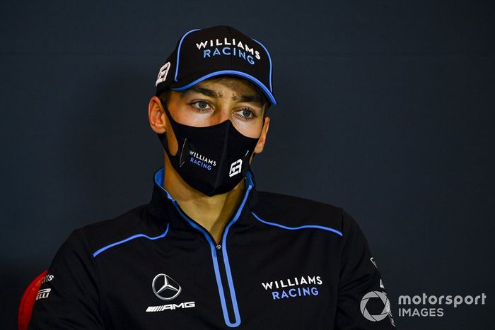 George Russell, Williams Racing, en la conferencia de prensa