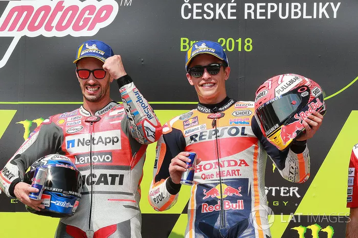 Podio: ganador de la carrera Andrea Dovizioso, Ducati Team, 3º Marc Marquez, Repsol Honda Team