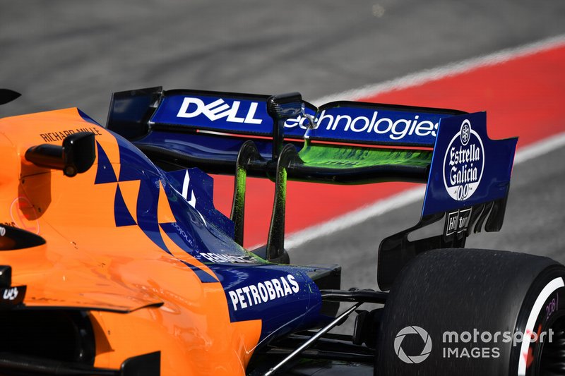 McLaren MCL34 rear wing and aero paint