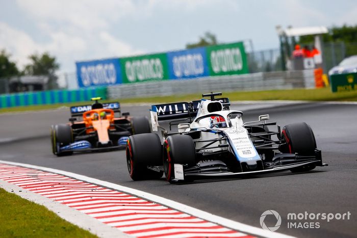 George Russell, Williams FW43, Lando Norris, McLaren MCL35