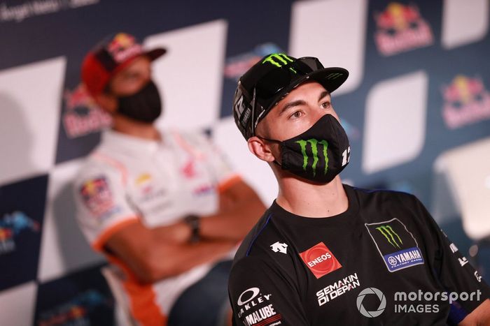 Maverick Viñales, Yamaha Factory Racing, en la conferencia de prensa