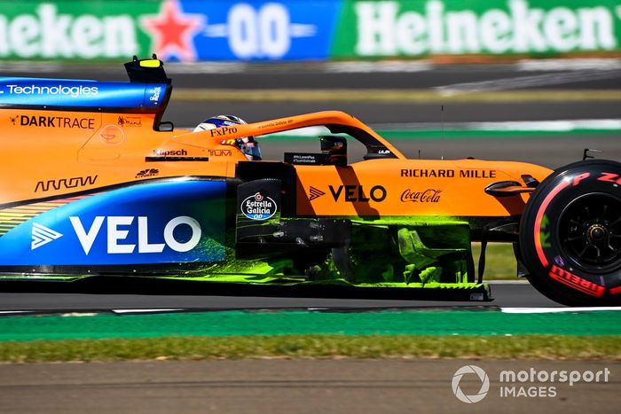 McLaren MCL35: Windabweiser mit Flow-Viz-Farbe