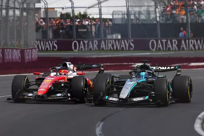 Charles Leclerc, Ferrari, George Russell, Mercedes