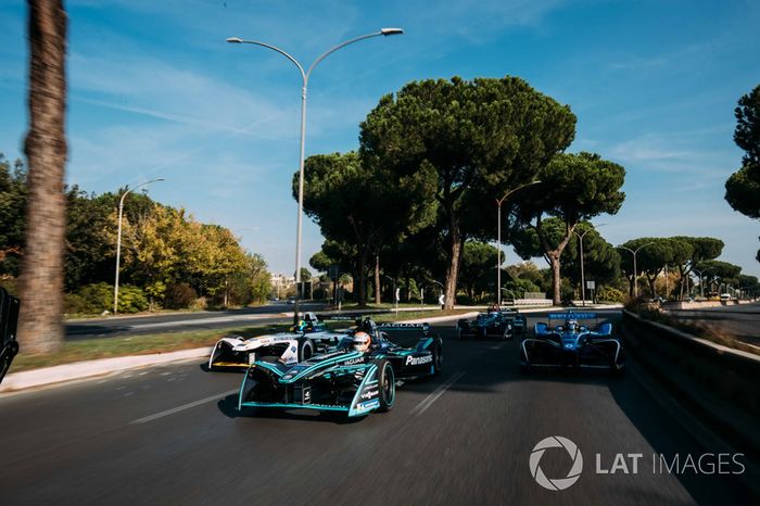 Nelson Piquet Jr., Jaguar Racing, Lucas di Grassi, Audi Sport ABT Schaeffler, Sébastien Buemi, Renault e.Dams y Luca Filippi, NIO Formula E Team