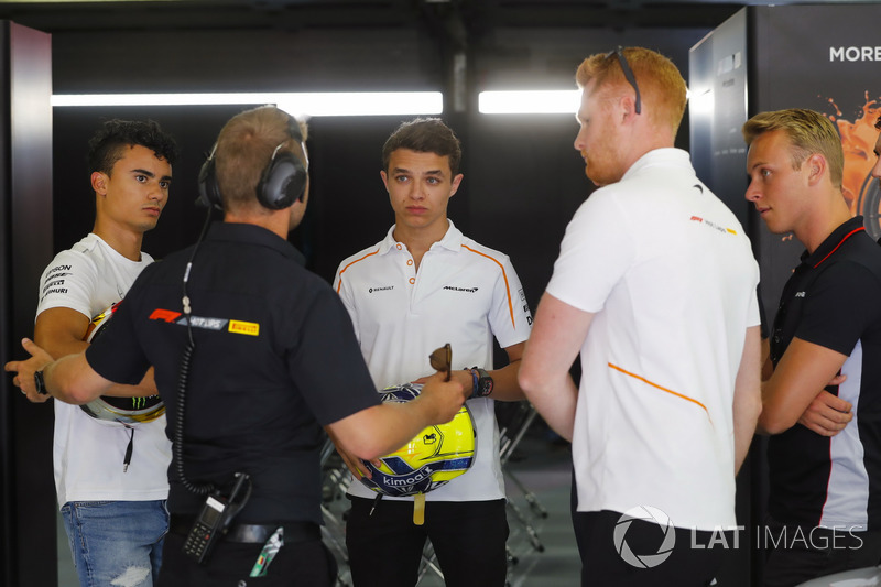 Pascal Wehrlein, Mercedes DTM, et Lando Norris, McLaren