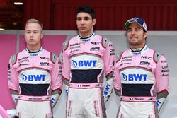 Nikita Mazepin, Sahara Force India F1, Esteban Ocon, Sahara Force India F1 and Sergio Perez, Sahara Force India