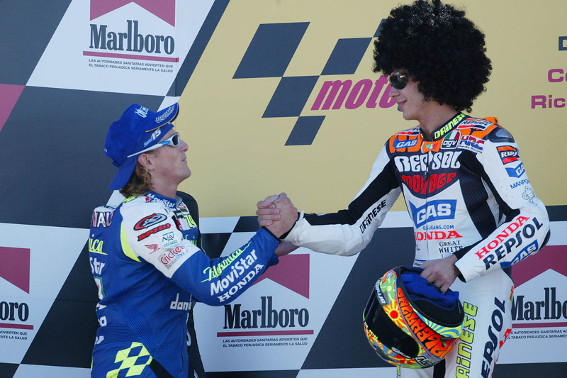 1. Valentino Rossi, 2. Sete Gibernau