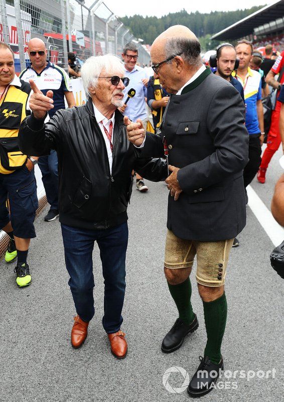 Bernie Ecclestone con Carmelo Carmelo Ezpeleta, CEO de Dorna Sports