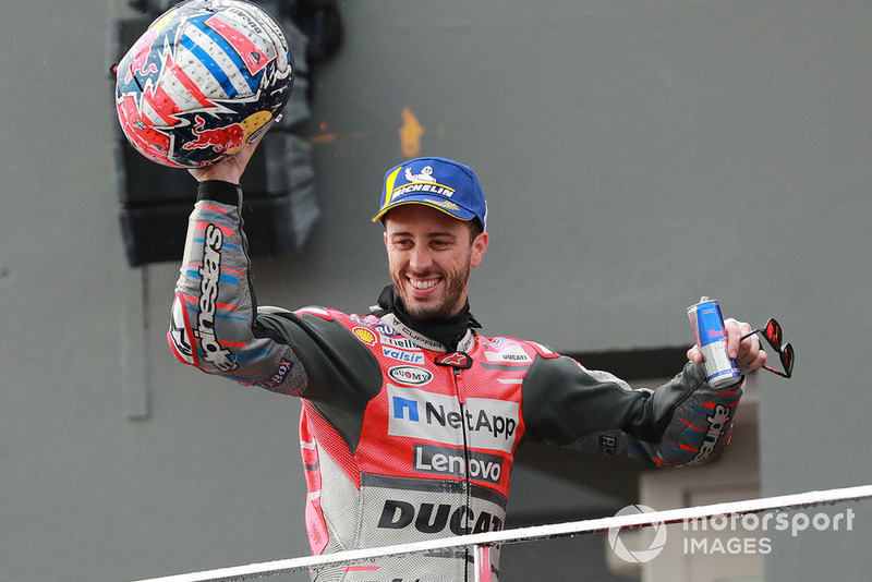 Podium: race winner Andrea Dovizioso, Ducati Team
