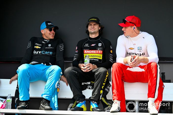 Ed Carpenter, Ed Carpenter Racing Chevrolet, Colton Herta, Andretti Global con Curb-Agajanian HondaJosef Newgarden, Team Penske Chevrolet