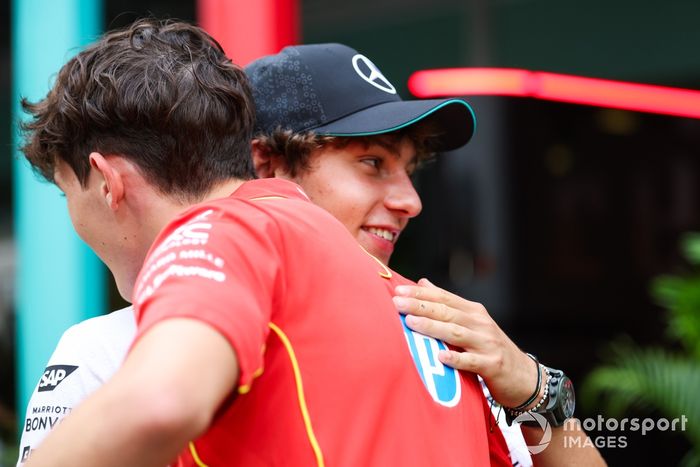 Oliver Bearman, piloto reserva, Ferrari y Haas F1 Team, Andrea Kimi Antonelli, Mercedes-AMG F1 Team