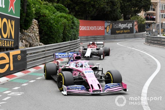 Sergio Pérez, Racing Point RP19, Kimi Raikkonen, Alfa Romeo Racing C38
