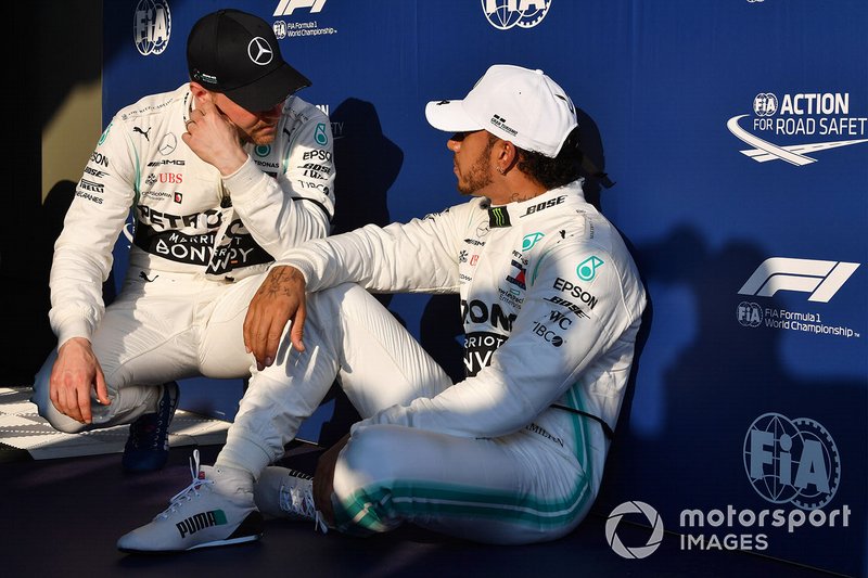 Валттері Боттас, Mercedes AMG F1, володар поулу Льюіс Хемілтон, Mercedes AMG F1