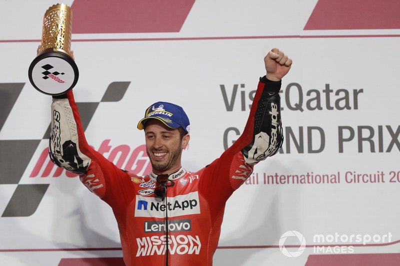 Podium: Race winner Andrea Dovizioso, Ducati Team