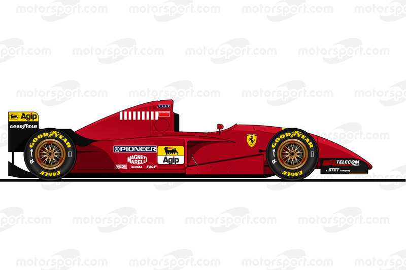 Der Ferrari 412T2 von Michael Schumacher beim Test in der Saison 1995