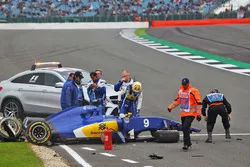 Unfall im 3. Training: Marcus Ericsson, Sauber C35
