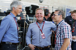 (L to R): Damon Hill, Sky Sports Presenter with Johnny Herbert, Sky Sports F1 Presenter and Jacques Villeneuve