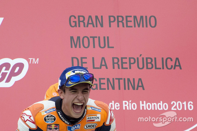 Podio: ganador Marc Márquez, Repsol Honda Team