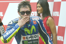 Podio: secondo, Valentino Rossi, Yamaha Factory Racing