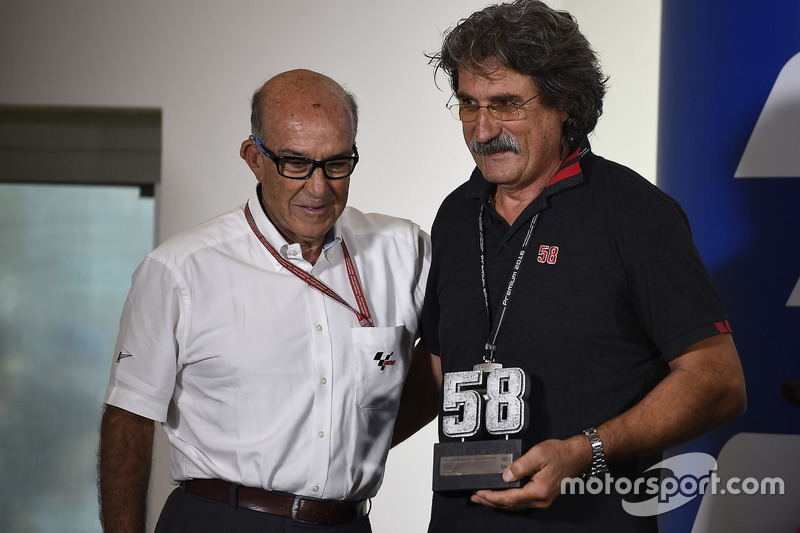 Carmelo Ezpeleta, Dorna Sports, Geschäftsführer; Paulo Simoncelli