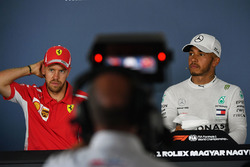 Sebastian Vettel, Ferrari and Lewis Hamilton, Mercedes-AMG F1 in the Press Conference