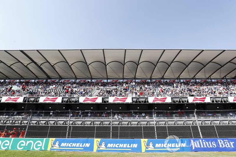 Fans in the grandstand