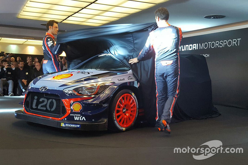 Hayden Paddon, Daniel Sordo, Thierry Neuville, Hyundai Motorsport, dévoilent la Hyundai i20 Coupe WRC 2017