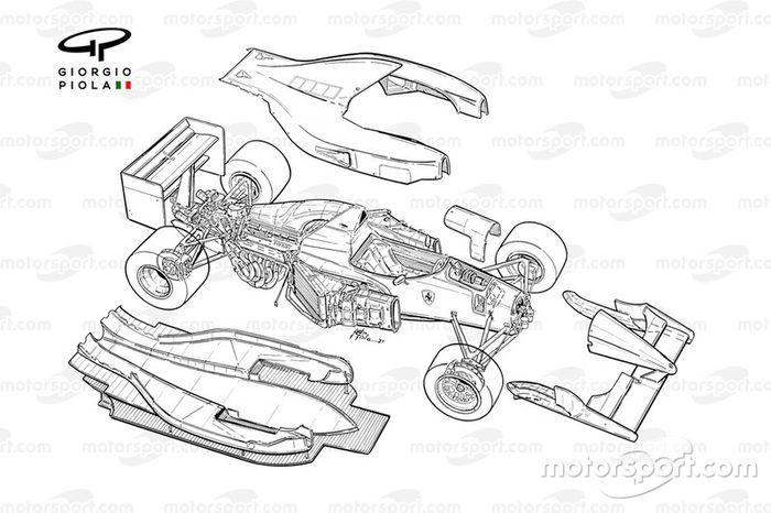 Detalle del Ferrari F92A (644) 1992 