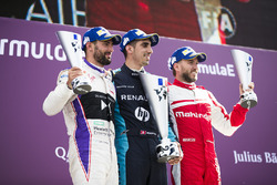 José María López, DS Virgin Racing, Sébastien Buemi, Renault e.Dams, and Nick Heidfeld, Mahindra Rac