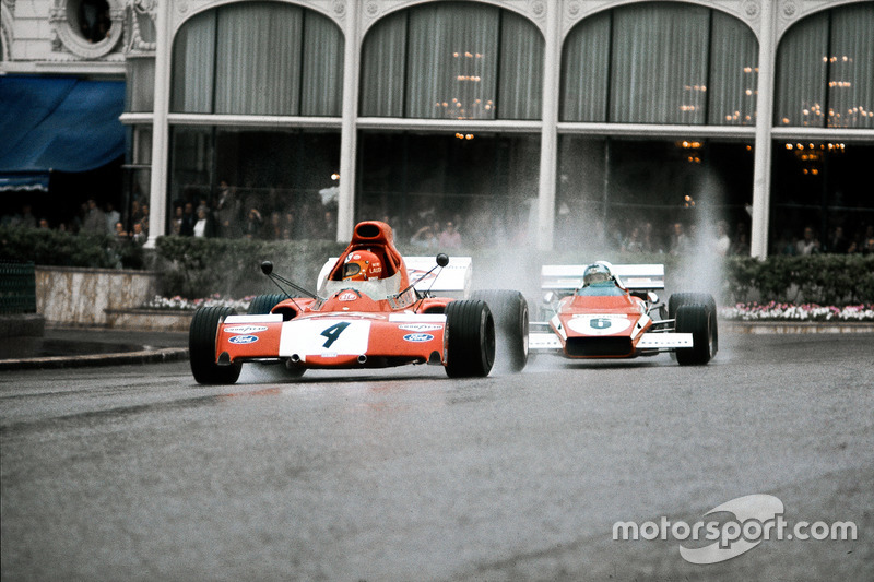 Niki Lauda, March 721X; Jacky Ickx, Ferrari 312B2