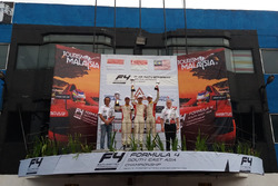 Danial Frost, Presley Martono, Isyraf Danish, podium, Sentul International Circuit