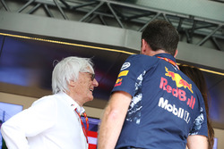 Bernie Ecclestone, Chairman Emeritus of Formula 1, Christian Horner, Team Principal, Red Bull Racing