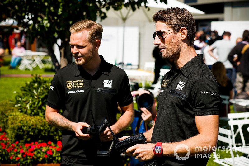 Romain Grosjean, Haas F1 Team e Kevin Magnussen, Haas F1 Team
