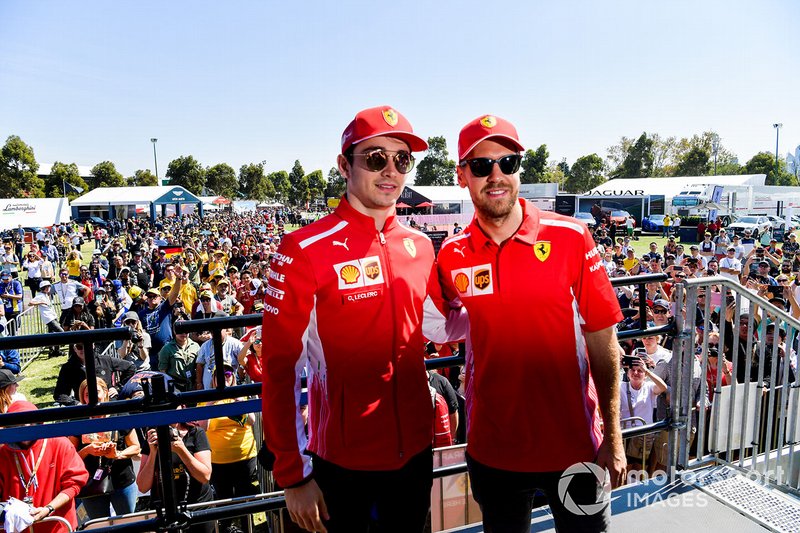 Sebastian Vettel et Charles Leclerc (Ferrari)