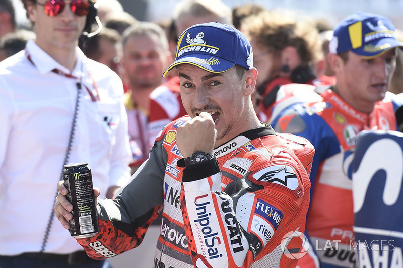 Le poleman Jorge Lorenzo, Ducati Team