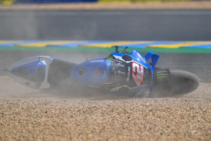 Alex Rins, Team Suzuki MotoGP, caída