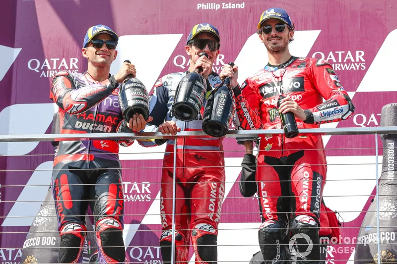 Marc Marquez, Gresini Racing, Jorge Martin, Pramac Racing, Francesco Bagnaia, Ducati Team