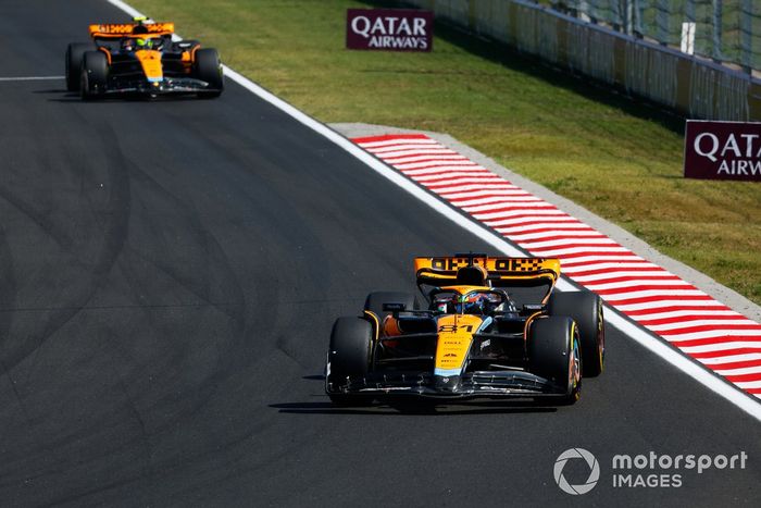 Oscar Piastri, McLaren MCL60, Lando Norris