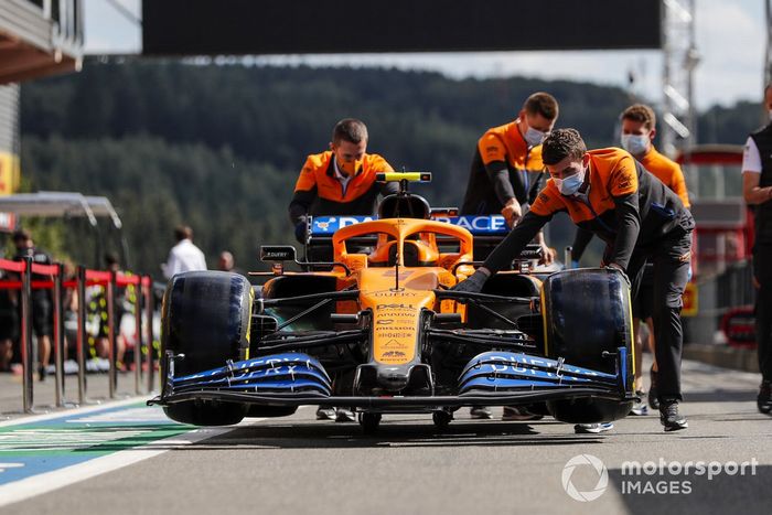 El MCL34 de  Lando Norris, McLare