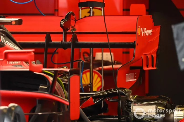 Detalle del alerón trasero del Ferrari SF1000