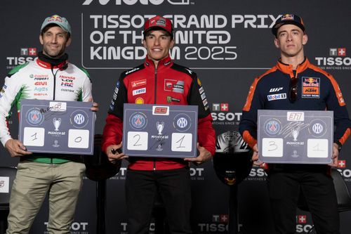 Johann Zarco, Equipo LCR Honda, Pedro Acosta, Red Bull KTM Factory Racing, Marc Márquez, Equipo Ducati