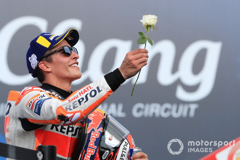 Marc Márquez: “É incrível vencer aqui depois de um final de semana difícil. Tivemos algumas dificuldades, mas o time trabalhou muito bem o fim de semana todo.”
